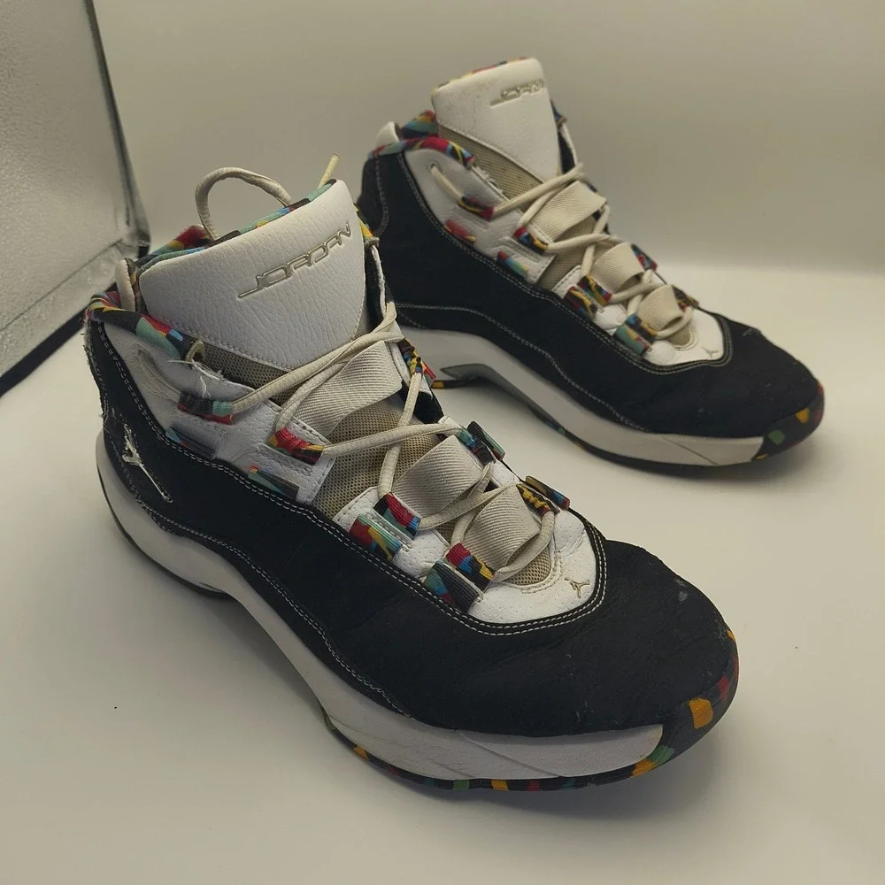 Jordan Rising Star Black‎ White Multicolor 316337-106 Mens 13 Basketball Shoes
